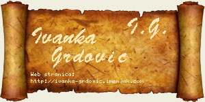 Ivanka Grdović vizit kartica